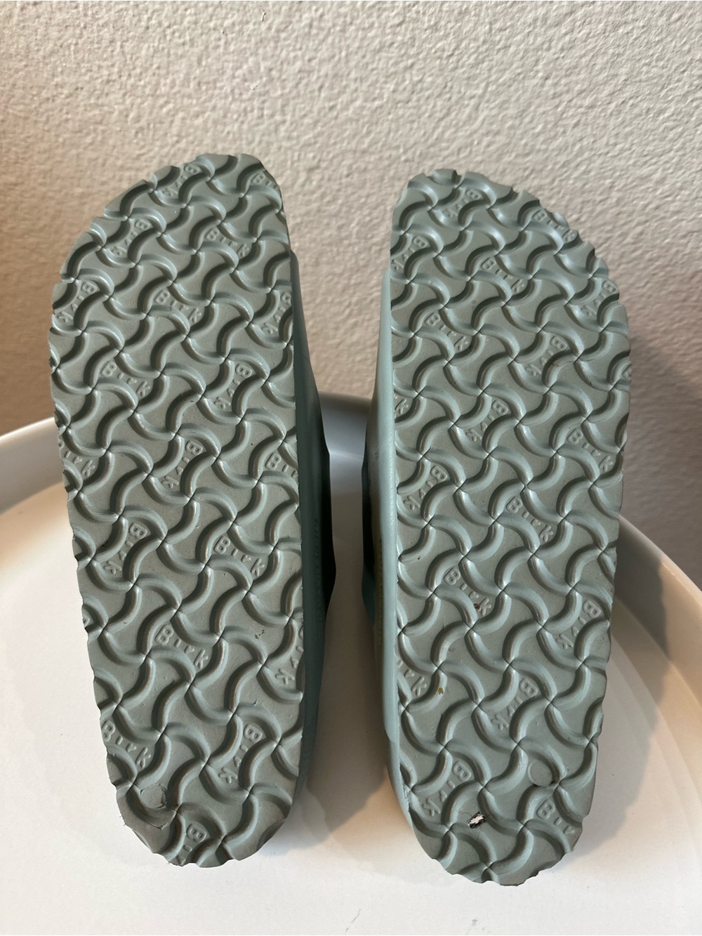Birkenstock Two-Buckle Slide Sandals in Sage - Picture 3 of 6